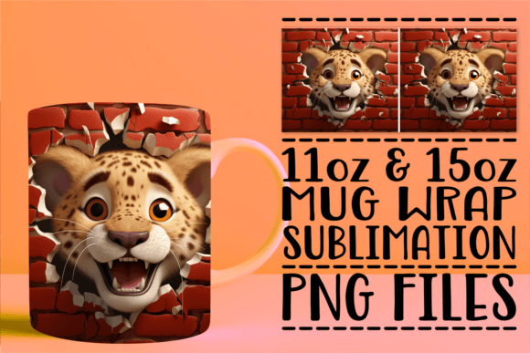 3D Animal Outburst Mugs: Sublimation Design Guide