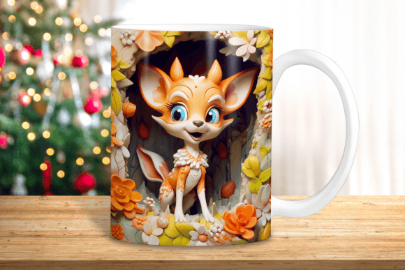 3D Fox Mug Wrap and Forest Carving Mug Design Guide