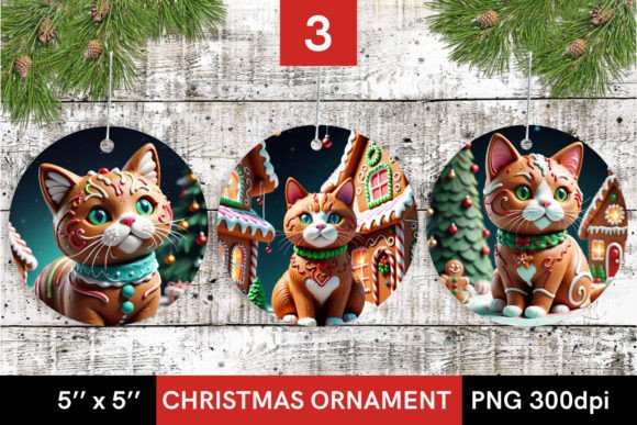 3D Gingerbread Cat - Christmas Ornaments: A Guide to Sublimation Crafting