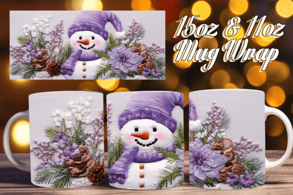 3D Snowman Xmas 15oz: A Festive and Charming Design