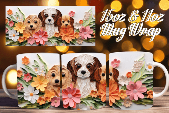 3D Spring Blooms Mug Wrap Sublimation Guide