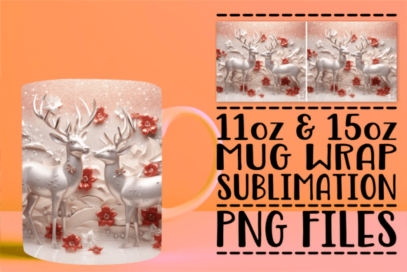 3D Winter Joy Christmas Mug Skins 11oz 1: Elevating Holiday Sublimation Projects