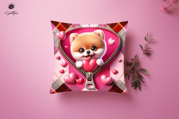 3D Zipper Dog Valentine Pillow PNG 21 Design Guide