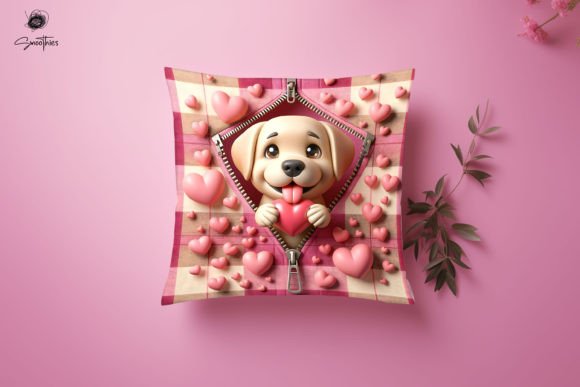 3D Zipper Dog Valentine Pillow PNG 23: A Guide to High-Resolution Sublimation Design
