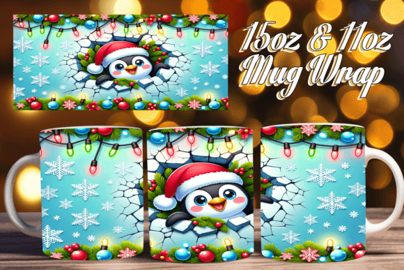 Christmas 3D Wrap 11oz Art: A Festive Design Solution