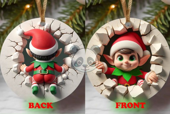 Cute Elf 3D Christmas Ornament Set: A Practical Guide to Digital Sublimation Designs