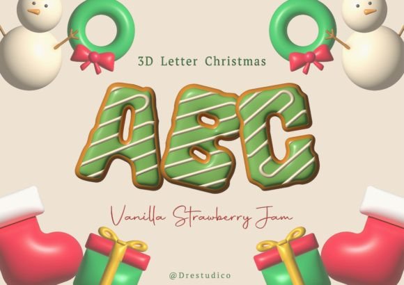 Designing with the Christmas Cookie Green 3D Alphabet: A Digital Asset Guide