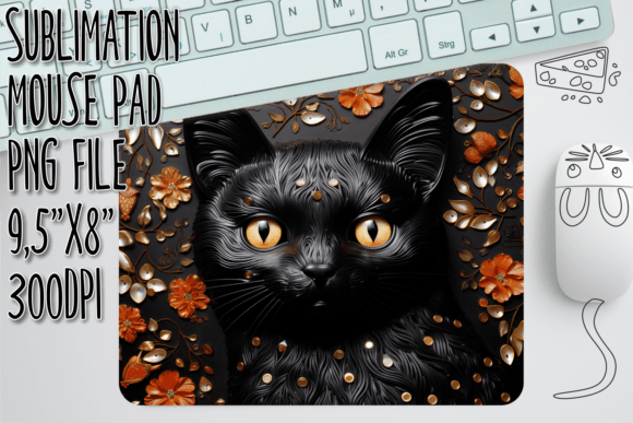 Elevating Custom Merchandise: The Strategic Value of the 3D Cat Petals Mouse Pad Sublimation Design