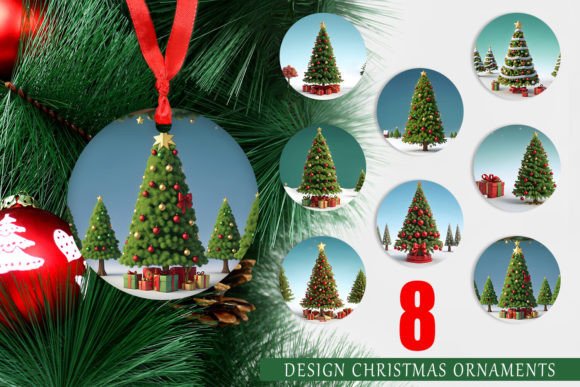Elevating Holiday Decor with High-Resolution Ornaments 3D Tree Christmas Designs