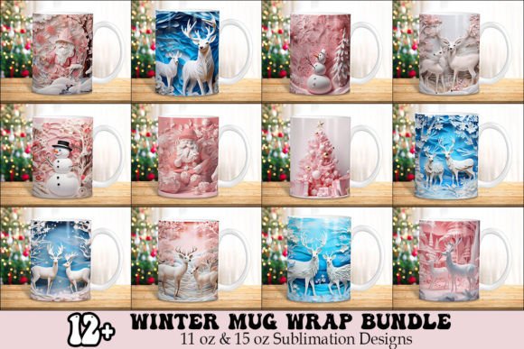 Elevating Holiday Merchandise with the 3D Christmas Reindeer Winter Mug Wrap