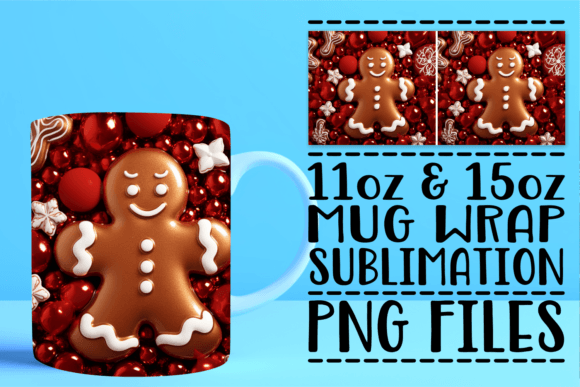 Elevating Seasonal Merchandise with Winter Festive 3D Mug Designs for 11oz and 15oz Sublimation