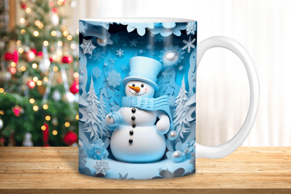 Evaluating the 3D Snowman Hole in Snowflakes Wall Mug Design for Sublimation Projects