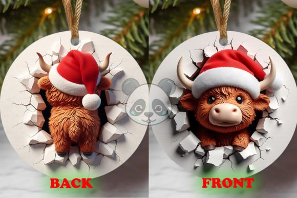 Evaluating the Highland Cow 3D Christmas Ornament Set for Sublimation Projects
