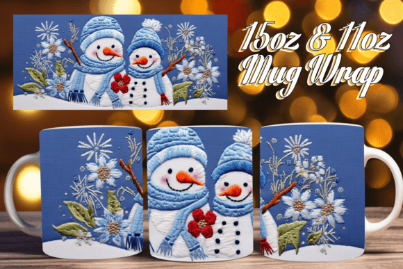 Frosty 3D Mug Wrap 11oz: Elevate Your Branding