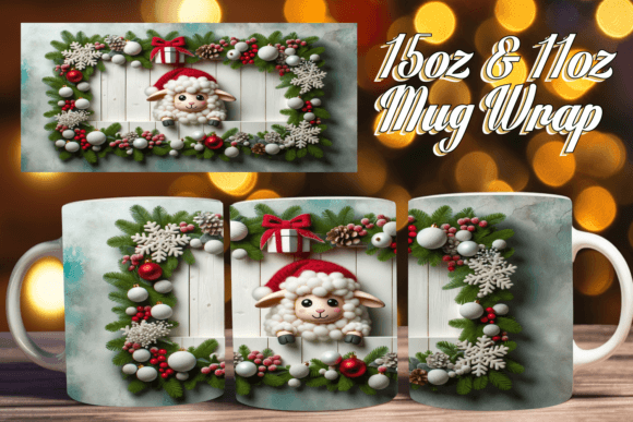 Get Creative with Cartoon 3D Xmas Wrap 15oz for Your Sublimation Projects