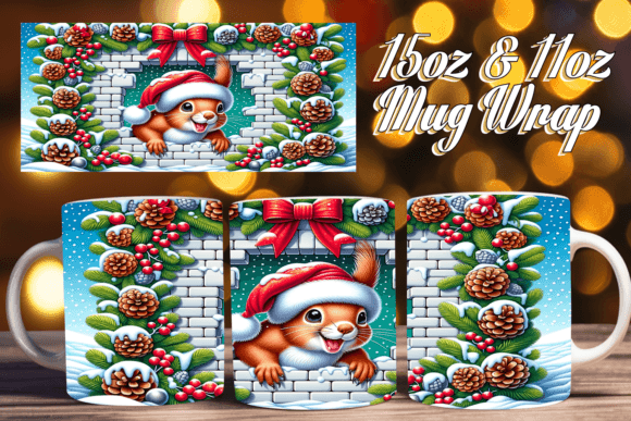 Get Festive with 3D Funny Santa Mug 15oz