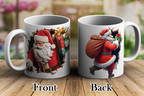 Santa Claus Break Through 3D Mug Wrap 4: Strategic Asset Management for Seasonal Print Products