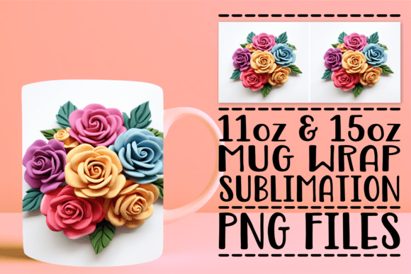 Springtime 3D Floral Mug Cover Design Guide