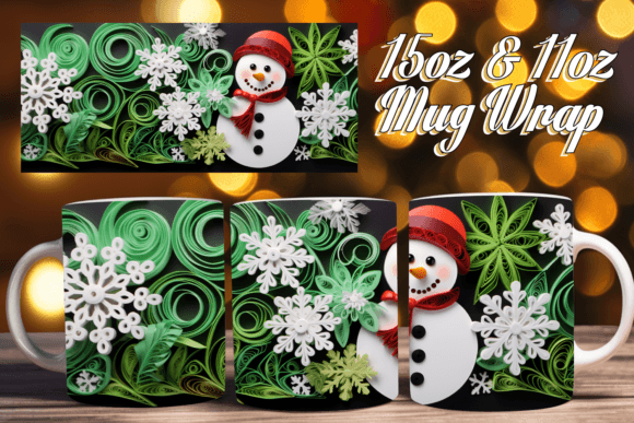 Vibrant 3D Christmas on Mug Wrap: Integrating High-Resolution Assets into Sublimation Workflows